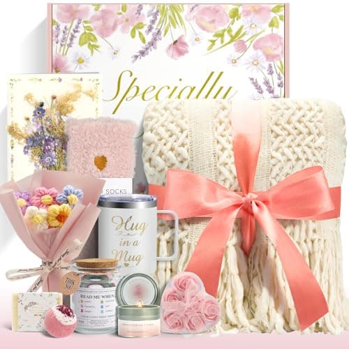 Mother's Day Gift Baskets for Women, 11 PCS Unique Birthday Gifts for Women, Self Care Gift Baskets, Thank You, Sympathy Inspirational Friendship Gifts for Mom, Grandma, Wife, Sister, Friends - Image 1
