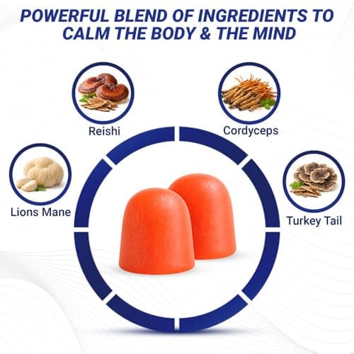 Zenium - Mushroom Complex 90 Gummies of 5000mgs of Lions Mane, 1000mgs of Reishi, Cordeyceps & More | Relieve, Tension, Worry & Irritability | Calm Mind & Body | Ayurvedic | Natural Relief Supplement - Thumbnail 2
