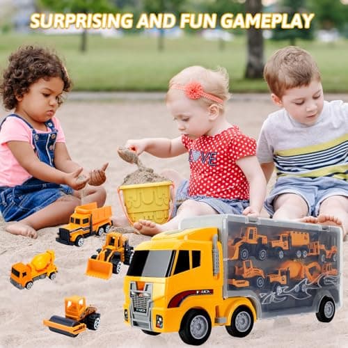 ALOTJOY Toys for Boys,13 Pcs Engineering Die-cast Construction Car Toddler Toys for 3 Year Old Boys Vehicles Gifts Kids Toys for Age 3 4 5 6 7 Year Old Kids - Thumbnail 6