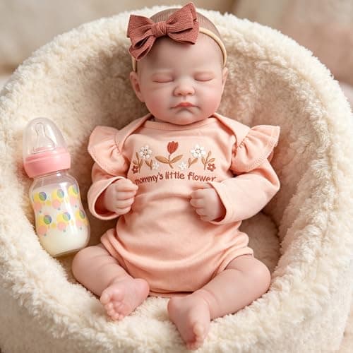 Milidool Realistic Reborn Baby Dolls Girl-20 Inch Real Life Baby Doll with Poseable Soft Body, Newborn Lifelike Baby Dolls with Accessories for 3+ Years Old Kids Girls Gift, Pretend Play, Collection - Thumbnail 2