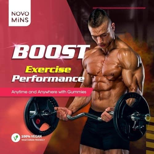 novomins Creatine Monohydrate Gummies for Men & Women, Chewables Creatine Monohydrate for Muscle Strength, Muscle Builder, Energy Boost, Pre-Workout Supplement-90 Peach - Thumbnail 3