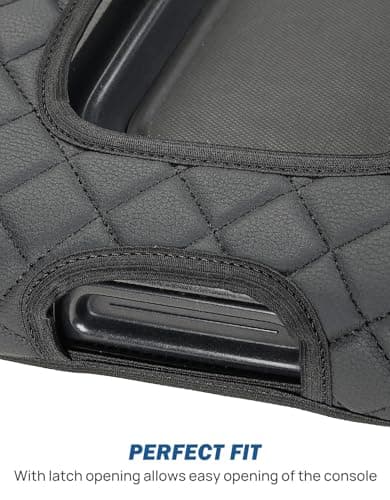 JOYTUTUS Center Console Cover Compatible with Silverado Sierra 2014 2015 2016 2017 2018 Jump Seat, Leather Arm Rest Armrest Cover for Car, Durable Middle Console Cover Replacement for Trucks - Thumbnail 5