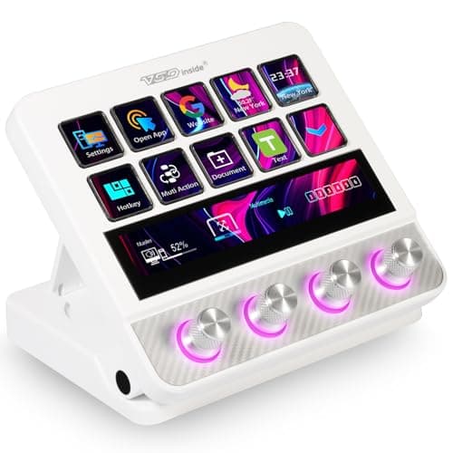 VSDINSIDE Macro Pad, Streaming Deck Stream Controller Soundboard Keypad, Programmable Keys USB Shortcut Keyboard for Gamer Streamer, Audio Mixer for OBS, YouTube, Office Desk Setup, PC, Mac - Image 1