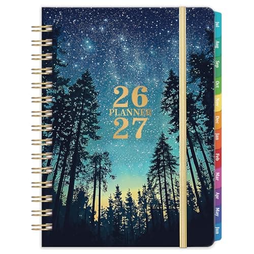 Planner 2026-2027 - Jul. 2026 - Jun. 2027, 2026-2027 Planner Weekly and Monthly, Academic Planner with Colorful Tabs, Inner Pocket, 6.4" x 8.5" - Image 1