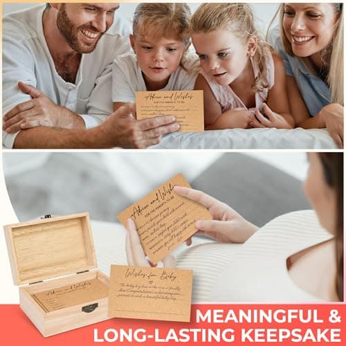 Woodamore Baby Shower Advice Cards for Parents To Be - 50 Pcs Baby Advice Cards for Baby Shower Ideas, Advice and Wishes Card Decorations, Gender Neutral Game - Thumbnail 6