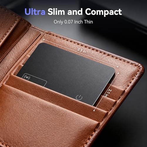 Wallet Tracker Card (Compatible for iOS only), 0.07in Slim Tracking Card, IP68 Waterproof Bluetooth Tracker Compatible with Apple Find My, Wireless Charging Item Locator for Purse, Passports - Thumbnail 4