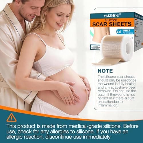 Silicone Scar Sheets,Silicone Scar Tape, Professional Scar Removal, Silicone Scar strips for Surgical scars tape, C-Section,Tummy Tuck (1.6x11859''Roll-3.0M) Keloid bump removal - Thumbnail 6