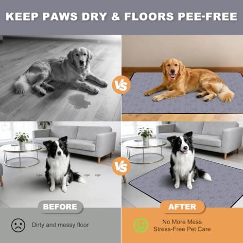 Washable Pee Pads for Dogs, 18"x24" 2 Pack Reusable Puppy Training Pads, Super Absorbent Waterproof Leak-Proof Dog Pee Pads, Non-Slip Bottom, Heavy Duty Whelping Pads for Crate, Playpen, Bed, Floor - Thumbnail 6