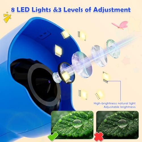 Kids Microscope 1000X, Ahalfcit Handheld Digital Camera with 2.4" HD IPS Screen, Portable Mini Pocket Nature Exploration Toy, STEM Science Learning Gift for 3-12 Year Old Boys and Girls - Thumbnail 3