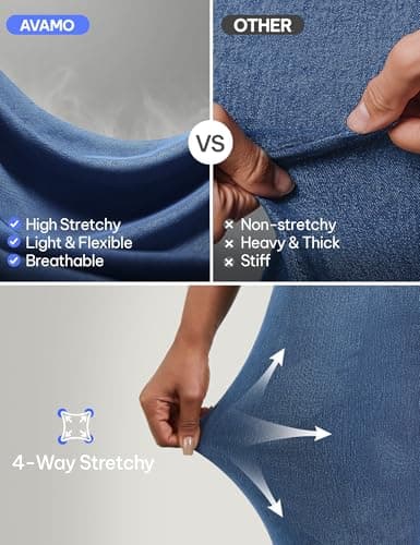 AVAMO Plus Size Jeans for Women Stretchy Wide Leg Pull On Sweatpant Jeans for Curvy Women High Waisted Baggy Denim Pants - Thumbnail 6