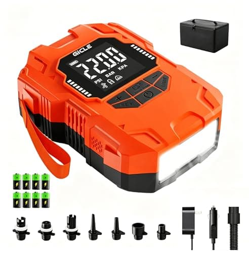 GICLE 22PSI Rechargeable Paddle Board Pump, Dual Power (Battery & 12V Car) Electric SUP Pump, Automatic Portable Inflator & Deflator with Fast Charging for Inflatables Kayak Boat Tent Camping Mattress - Image 1