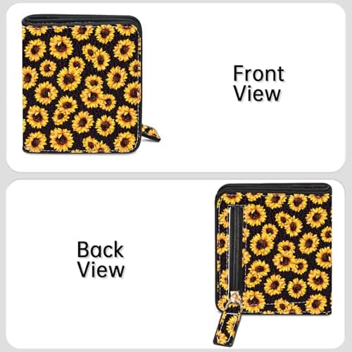 Toughergun Wallet Women Rfid Blocking Small Compact Bifold Luxury Leather Pocket Wallet Ladies Mini Purse with ID Window - Thumbnail 3