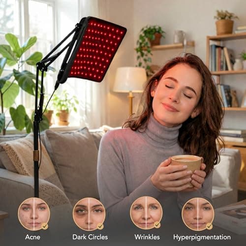 Red Light Therapy Device for Face & Body | Red Infrared Light Therapy Lamp with Stand Led 660nm Red Light-Therapy& 850nm Infrared Light Device - Thumbnail 2