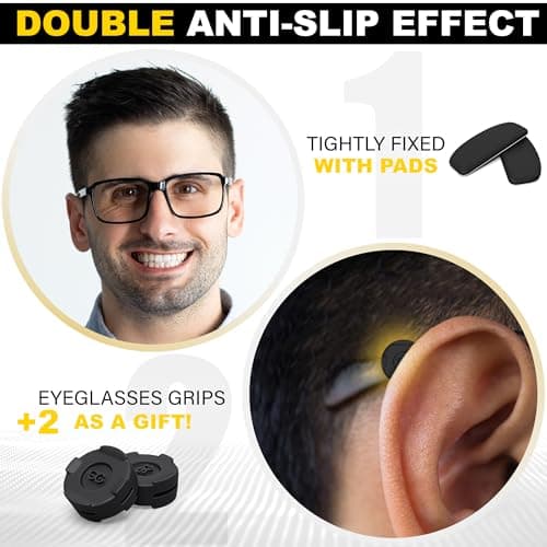 Eyeglass Nose Pads Anti Slip - 6 Pairs Ultra Thin 1mm Silicone Nose Pads for Glasses - Soft Stick On Nose Cushions (Black Black) - Thumbnail 6