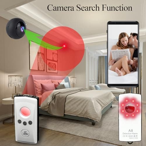 KAXYUYA Hidden Camera Detectors RF Bug Listening Device Detector Camera Finder GPS Tracker Detector for Travel, Car, Bathroom,Office, Hotel - Thumbnail 5