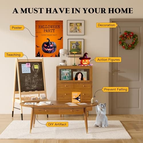 100Pcs Adhesive Glue Stick Dots Double Sided Sticky Tack Removable - Clear Museum Mounting Putty No Damage for Wall Decor, Figurine, Poster, No Trace Dots - Strong Adhesive Dots for Balloon & Crafts - Thumbnail 6
