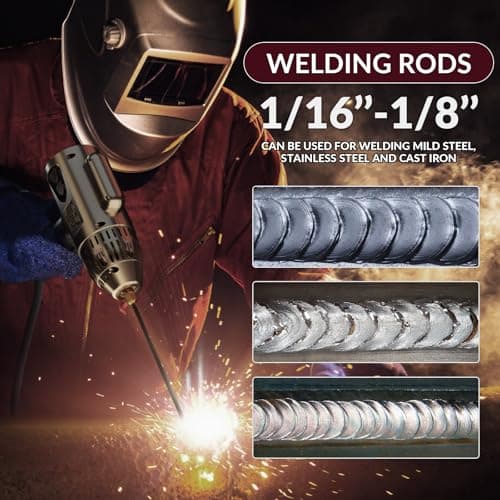 Handheld ARC Stick Welder 140A 110V,lightweight Portable inverter handheld welder Gun capable of DC Stick for Hobby DIY Projects Home Use. Arc force and Anti-Stick With Welding Tools - Thumbnail 2