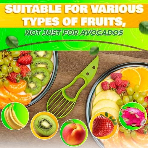 Avocado Slicer Tool 3 in 1 – Food-Grade Plastic Cutter, Peeler & Pit Remover for Easy Slicing, Scooping & Quick Food Prep – Easy to Use Avocado Peeler Tool | Durable Ergonomic Design Kitchen Gadget - Thumbnail 6
