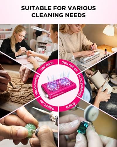 ECOSI Nail Dust Collector, 8000RPM & 1600PA Dual Turbo Professional Vacuum Fan Dust Extractor with 30 Pcs Filter Papers, Stepless Adjustable Suction for Manicure, Salon Nail Tech & Home - Thumbnail 6