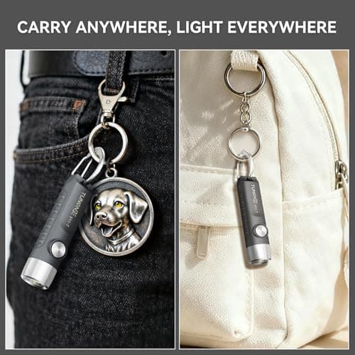 TUNENGE S11-T Rechargeable Keychain Flashlight, 500 High Lumens EDC Mini Flashlight with Magnet, LED Pocket Light Suitable for Outdoor, Camping, Hiking - Thumbnail 6
