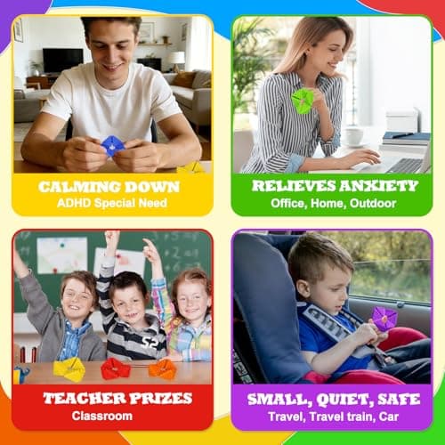 Fidget Toys for Kids - Quiet Sensory Fidget Toys for ADHD, Anxiety & Stress Relief, Non-Toxic Durable Fidgets for Classroom, Home & Travel, Perfect Sensory Toys for Toddlers & Teens - Thumbnail 6