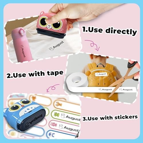 Waterproof Custom Name Stamp for Kids Clothing – Personalized Permanent Stamps for Child’s Clothes, Baby Name Label for School, Daycare & Camping – Safe, Durable & Easy to Use. - Thumbnail 3