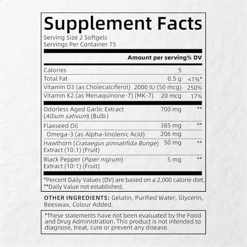 Aged Garlic Extract 700mg, Aged Black Garlic Supplements,Heart Support - Thumbnail 5