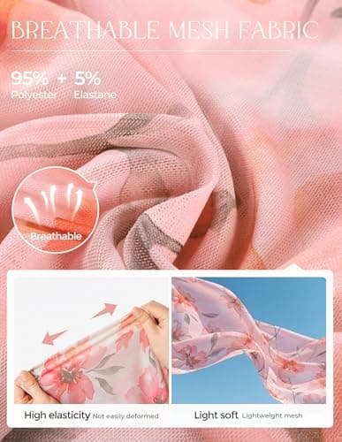 GRACE KARIN Women's Summer Sleeveless Maxi Dress V Neck Floral Wedding Guest Dress Beach Vacation Clothes Orange Floral 2XL - Thumbnail 4