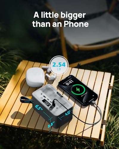 DaranEner Portable Power Station 100W(200W Peak) LiFePO4 Solar Power Bank, 89.6Wh Small Generator, Power Station with AC & PD Fast Charging for Camping,Home,Backup,Outdoor,Emergency,RV - Thumbnail 5