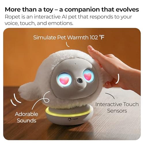 ropet KAMOMO Companion Interactive Robot Pet, Emotional Support for Kids and Adults, AI Desk Robots, Anxiety Relief Comfort Gift - Thumbnail 5