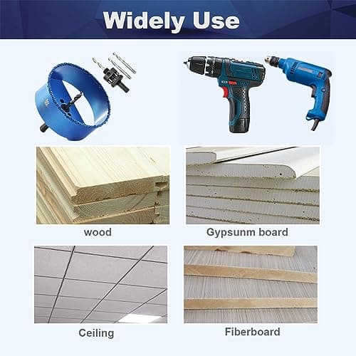 Recessed Light Carbide Grit Hole Saw 6-3/8" - BRSCHNITT Fast Cutting in Wood, MDF Drywall, Lath & Plaster, Hardi Board. - Thumbnail 3