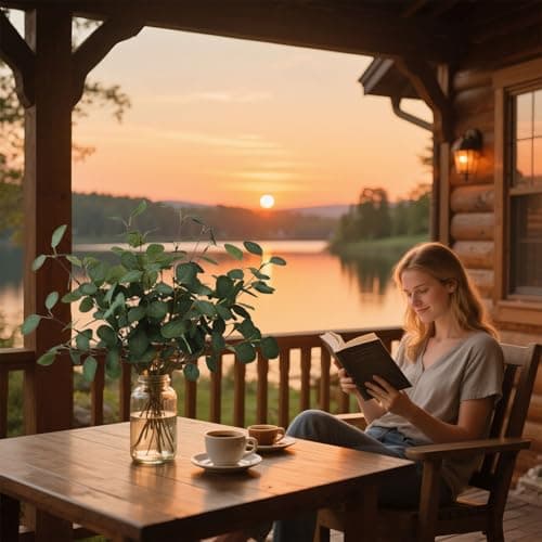 siqifloral 4pcs 23.62" Artificial Flowers Realistic Faux Eucalyptus Greenery Stems Fake Flowers Leaves for Vase, Wedding Home Decor,Mother's Day Table Centerpiece Spring Decoration - Thumbnail 6