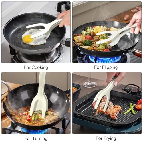 Silicone Spatula, BPA Free Kitchen Spatula, High Heat Resistant Rubber Spatulas, Ideal Kitchen Utensils for Non-Stick Pans, Sautéing, Frying, Baking, Turning and Flipping - Thumbnail 3