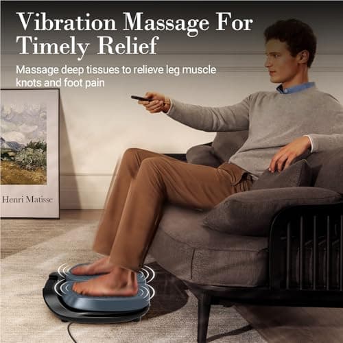CuPiLo Foot Massager for Neuropathy FSA Eligible HSA, Adjustable Vibration Foot Massager with Heat & Remote Control, Electric Feet Massager for Legs Circulation, Plantar Fasciitis Pain, Stress Relief - Thumbnail 2