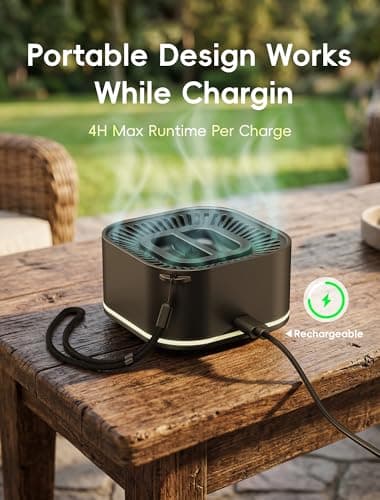 BuggyBands Portable Mosquito Repellent Outdoor Patio & Indoor Rechargeable Electronic Insect Repellent Device | 20 ft Coverage Zone for Camping, Hiking, Backyard | Safe for Kids & Pets | 2 Refills - Thumbnail 4
