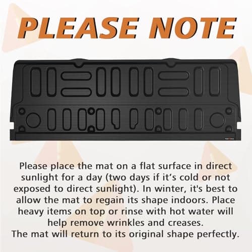 TripleAliners Truck Mat Compatible with 2017-2022 Ford Super Duty F250/F350/F450 Accessories, Tailgate Mat Custom Fit All Weather Protection Pickup Liner - Thumbnail 2