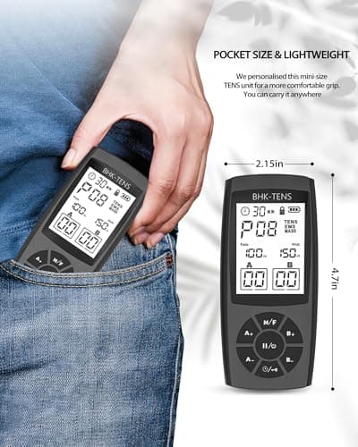 TENS Unit Muscle Stimulator for Pain Relief Therapy, 22 Modes EMS TENS Machine, Electronic Muscle Relaxer for Shoulder Pain Relief, Back Pain, Shoulder Neck Pain Relief - Thumbnail 6