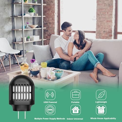 Simashts Mosquito Repeller, Electronic Mosquito Repellent Plug in Indoor Use, No Candles or Flames,DEET-Free, for Home, Bedroom, Office, Kitchen (Black) - Thumbnail 3