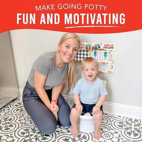 Hadley Designs Potty Training Chart for Toddlers Boys -10 Sticker Potty Chart for Toddlers Boys, 8.5x11" Potty Training Sticker Charts for Toilet Success, Monster Truck Toddler Reward Chart for Kids - Thumbnail 6