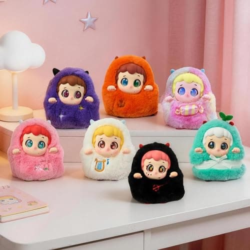 POP JOY Plush Blindbox Fairy Garden Kawaii Mystery Toy Kawaii Face Soft Vinyl Plush with Hanging Loop Cute Collectible Mini Stuffed Toy Birthday Holidays Festival Gift,3+ Single Box - Thumbnail 5