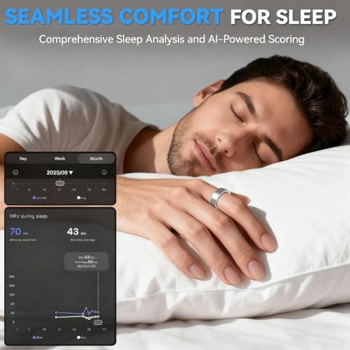 Smart Rings for Women Men,Sleep Tracking Wearable,Fitness Tracker Ring with Step/Heart Rate/Blood Oxygen/Distance/Calorie,Clock Vibration,No Subscription Fee,5ATM Waterproof, iOS&Android(Rose Gold10) - Thumbnail 3