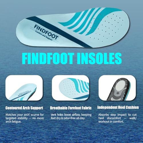 Hard and Durable Orthopedic Arch Support Shoe Insoles for Foot (Blue, 9) - Thumbnail 4