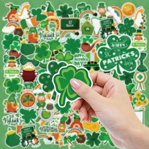 120 PCS St Patricks Day Stickers for Kids - St Patricks Day Decorations - St Patricks Day Accessories Shamrock Decorations,St. Patrick’s Day Crafts Gifts for Boys Girls - Thumbnail 3