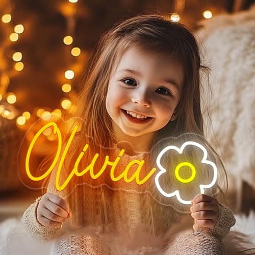 OPBYWE Custom Neon Signs, Neon Sign Customizable for Wall Decor, Custom Kids Name Sign,Personalized Neon Sign for Wedding Birthday Party Christmas Gifts - Thumbnail 2