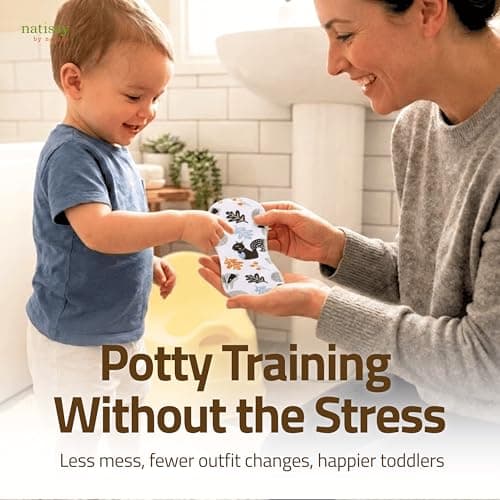 Reusable Potty Training Pads for Toddlers with Stay-Put EcoGrip – Made in EU (Secure Fit 8-Pack), Extra Coverage for Bigger Daytime Leaks, Built for Active Kids, Turn Any Underwear into Training Pants - Thumbnail 2