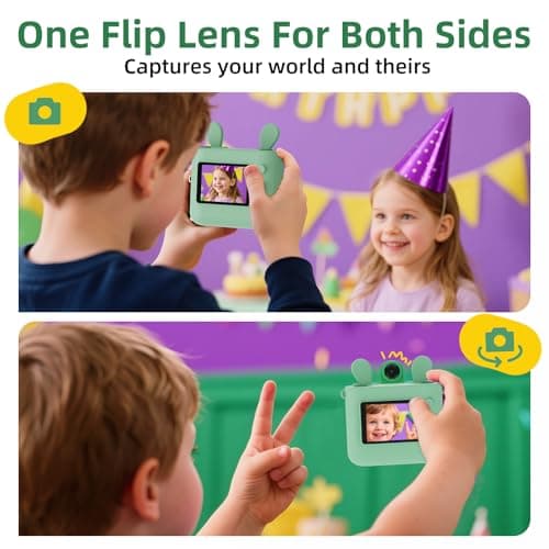 ORGSTA Kids Instant Print Camera for Boys and Girls 1080P HD Toddler Digital Camera with 3 Rolls Print Paper&32G Card, Christmas Birthday Gift Toys for Age 3-16 Kids Portable Travel Digital Camera Toy - Thumbnail 4