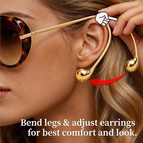 BOBUXLIIN Oversized Womens Aviator Sunglasses Retro Big Large Sunglasses for Women UV Protection Trendy Ladies Shades 2025 - Thumbnail 4