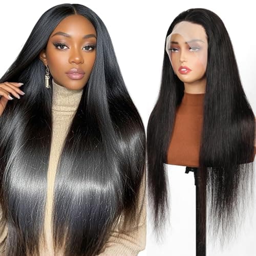 UNIKY Real Full Lace Human Hair Wigs 26 Inch Straight Glueless Wigs Human Hair Wigs For Black Women Straight Wigs Human Hair Full Lace Front Wigs Human Hair 100% Handmade Invisible Full Lace Wigs - Image 1