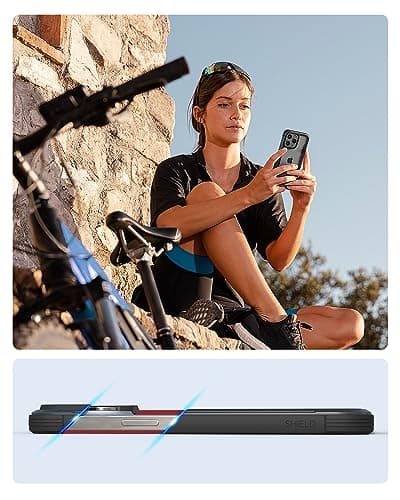 RAPTIC Shield for iPhone 15 Pro Max Case, Shockproof Protective Clear Case, Military Grade 10ft Drop Tested, Durable Aluminum Frame, Anti-Yellowing Technology Case, 6.7 inch, Black - Thumbnail 5