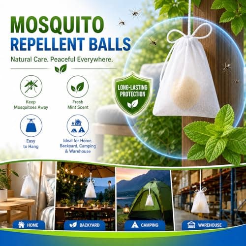 Elasound Mosquito Repellent Balls 36 Pack, Natural Botanical Mosquito Repellent Outdoor Patio, Baby & Kids Effective Safe, Long-Lasting Indoor & Outdoor Protection for Fishing, Yard, Camping & Travel - Thumbnail 6
